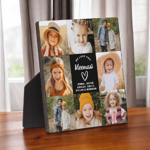 Meemaw We Love You Hearts Modern Photo Collage Plaque