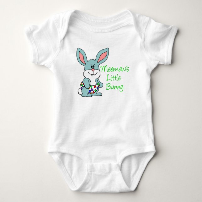Meemaw's Little Bunny Baby Bodysuit (Front)
