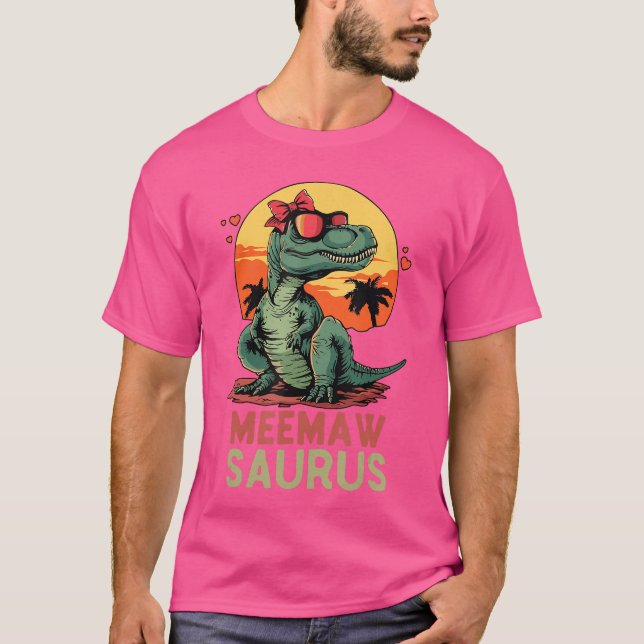 MeemawSaurus Dino Dinosaur MeemawSaurusRe Funnyre  T-Shirt (Front)