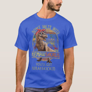 Meemawsaurus T Re Meemaw Saurus Dinosaur Mum Gift  T-Shirt