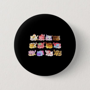 Meemeow Cats Plush  6 Cm Round Badge