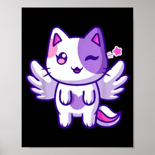 Meemeow Cute Cat Plu-shirt Poster