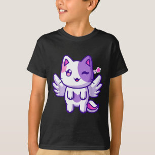 Meemeow Cute Cat Plu-shirt  T-Shirt