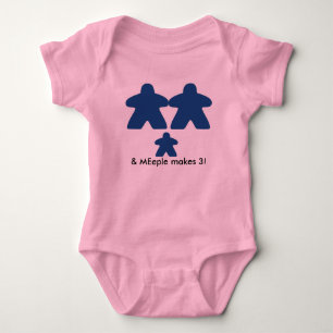 meeple make three baby tutu bodysuit