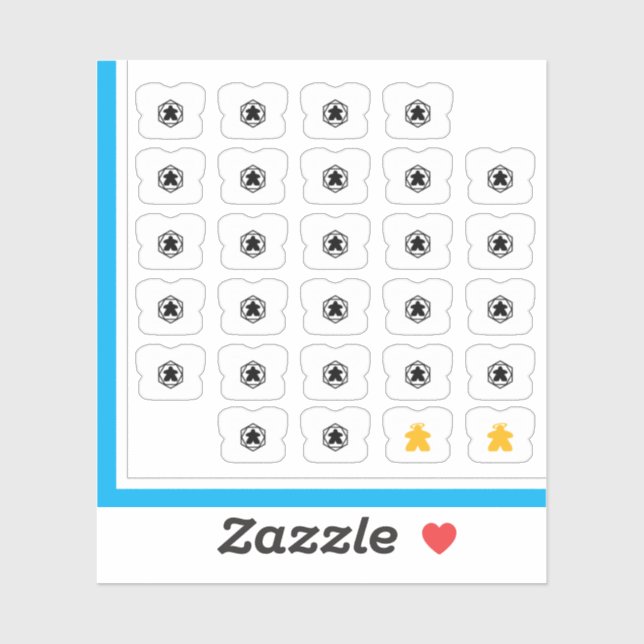 Meeple Tee Stickers - Anytime Meeple (Sheet)