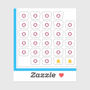 Meeple Tee Stickers - Board Game Gal
