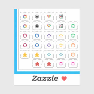Meeple Tee Stickers - Variety Pack