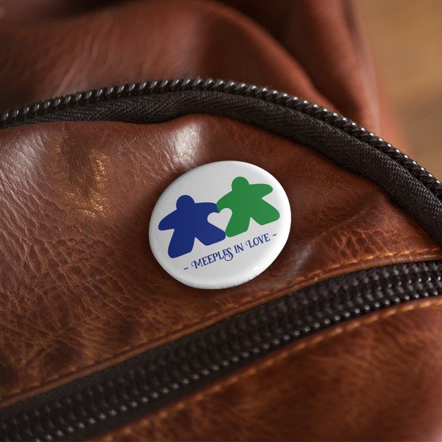 Meeples in Love, Blue & Green Button (Creator Uploaded)