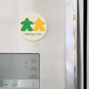 Meeples in Love, Green & Yellow Magnet