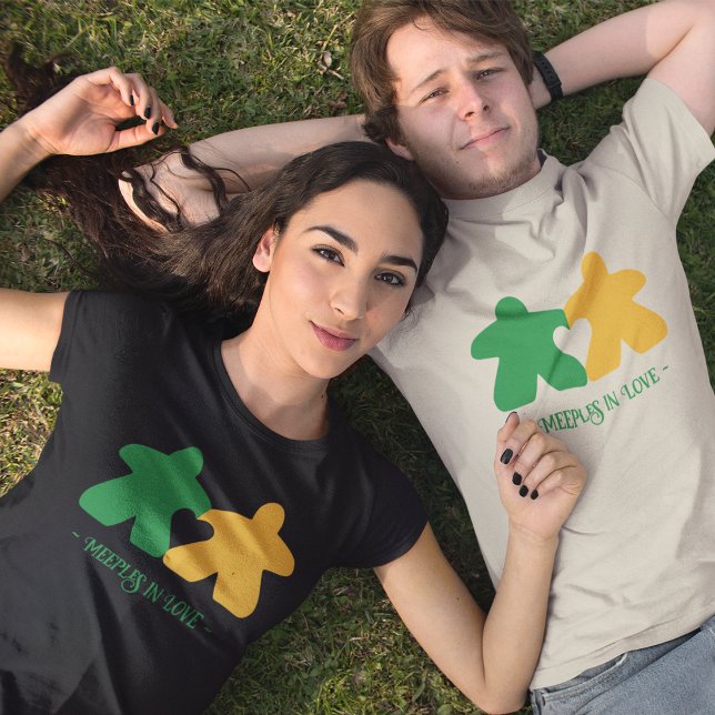 Meeples in Love, Green & Yellow Womens Shirt (Creator Uploaded)