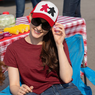 Meeples in Love, Red & Black Trucker Hat