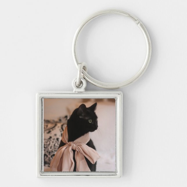 Meeps, the Chic Chat Noir II Key Ring (Front)