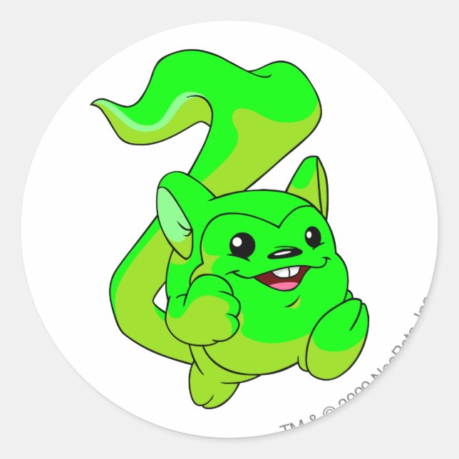 Meerca Glowing Classic Round Sticker (Front)