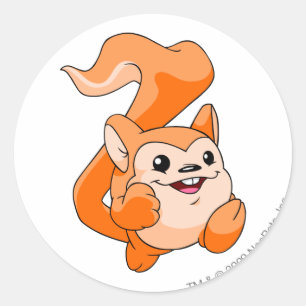 Meerca Orange Classic Round Sticker