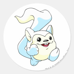 Meerca White Classic Round Sticker