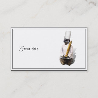 Meercat Chef With Baguette Business Card
