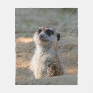 Meerkat 004 fleece blanket