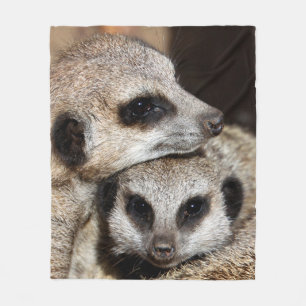 Meerkat 019 fleece blanket