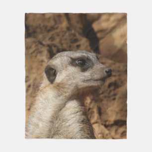 Meerkat 029 fleece blanket