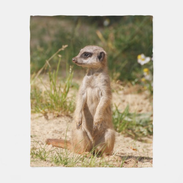Meerkat 038 fleece blanket (Front)