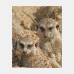 Meerkat 039 fleece blanket