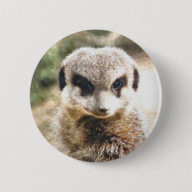 MEERKAT 6 CM ROUND BADGE (Front)