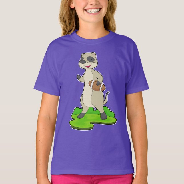 Meerkat American Football T-Shirt (Front)