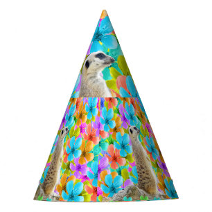 Meerkat And Blossoms, Party Hat