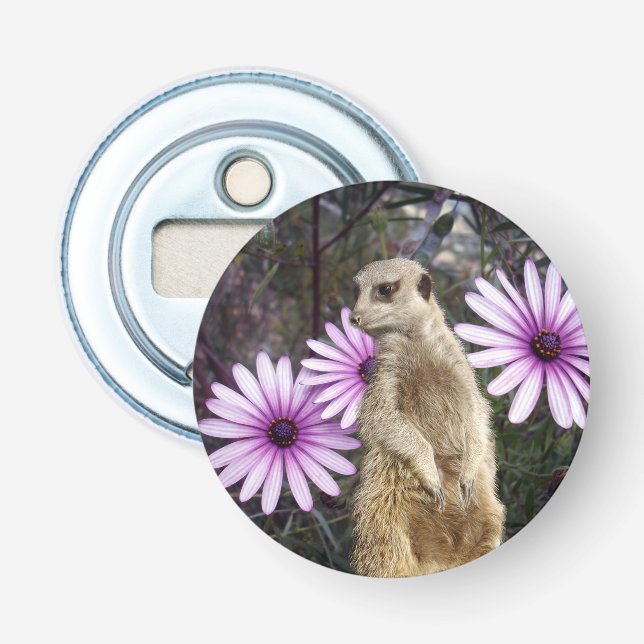 Meerkat And Daisies, Bottle Opener (Front)