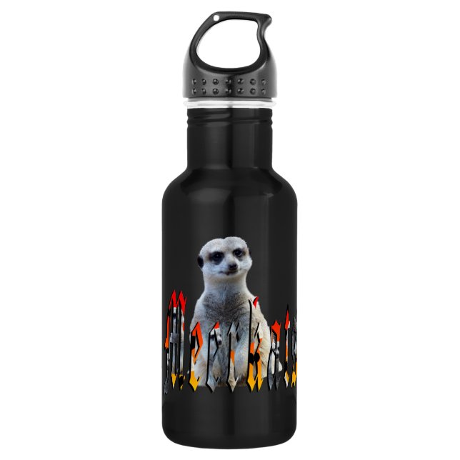 Meerkat And Logo, 532 Ml Water Bottle (Front)