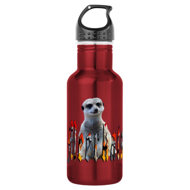 Meerkat And Logo, 532 Ml Water Bottle (Front)