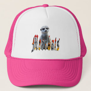 Meerkat And Meerkat Logo Pink Truckers Cap