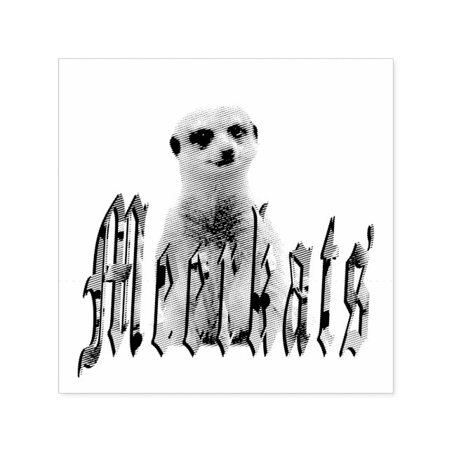 Meerkat And Meerkat Logo, Self-inking Stamp (Design)