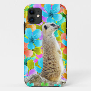 Meerkat And Multi Coloured Blossom, Case-Mate iPhone Case
