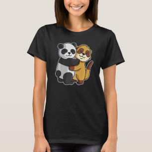 Meerkat And Panda Cute Animals For Women Animal Hu T-Shirt