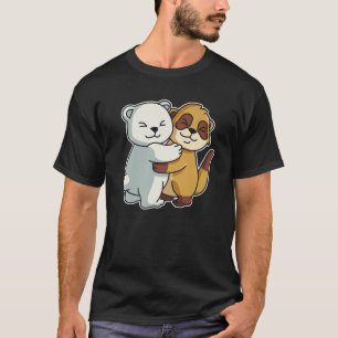 Meerkat And Polar Bear Cute Animals For Women Anim T-Shirt