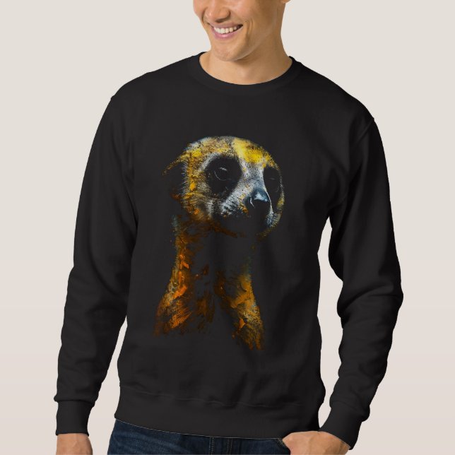Meerkat Artwork - Animal Art Meerkat_2 Sweatshirt (Front)