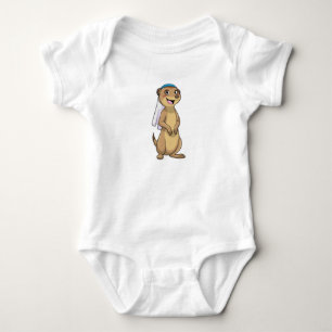 Meerkat as Bride with Veil Baby Bodysuit