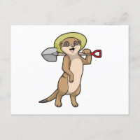 Meerkat as Farmer with Shovel