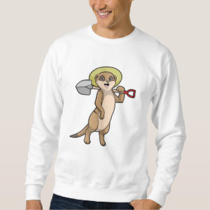 Meerkat as Farmer with Shovel Sweatshirt