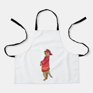 Meerkat as Firefighter with Helmet Apron