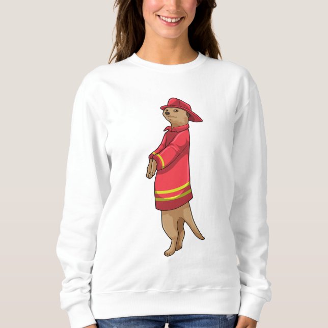 Meerkat as Firefighter with Helmet Sweatshirt (Front)