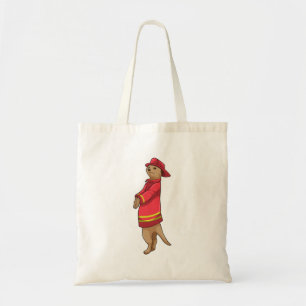 Meerkat as Firefighter with Helmet Tote Bag