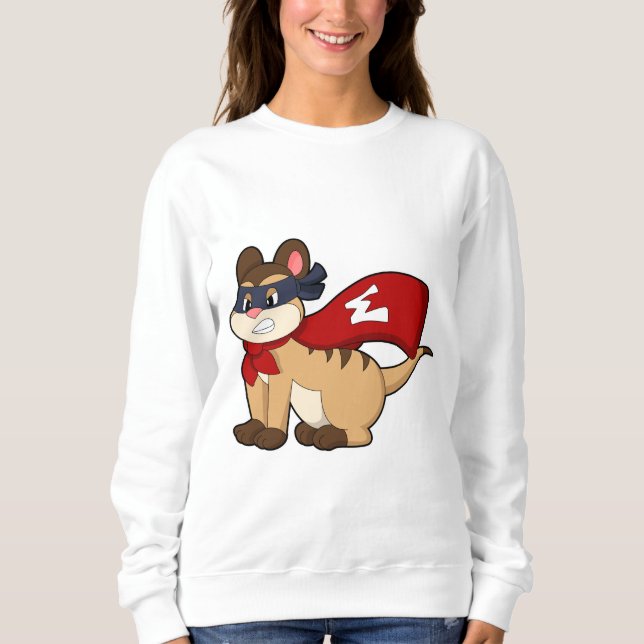 Meerkat as Hero with Mask Sweatshirt (Front)