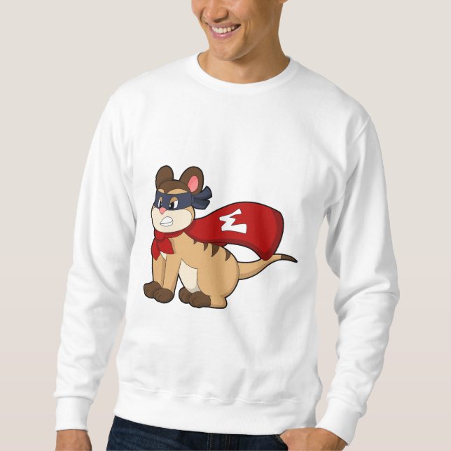 Meerkat as Hero with Mask Sweatshirt (Front)