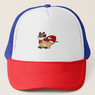 Meerkat as Hero with Mask Trucker Hat