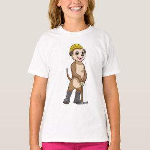 Meerkat as Miner with Pickaxe T-Shirt