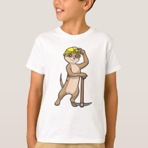 Meerkat as Miner with Pickaxe T-Shirt