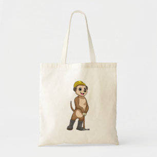 Meerkat as Miner with Pickaxe Tote Bag