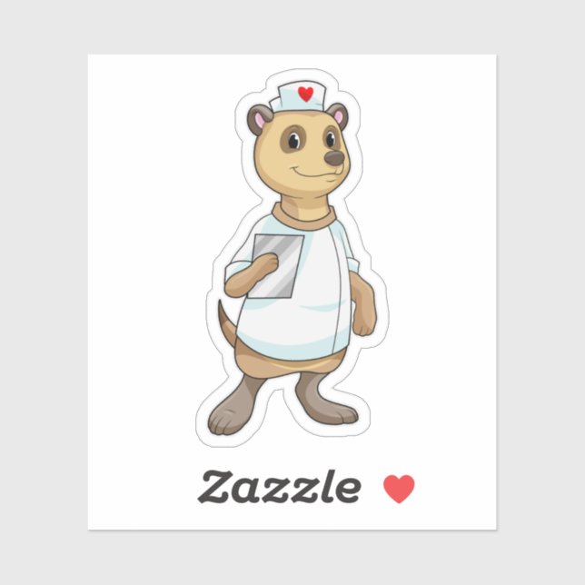 Meerkat as Nurse with Heart (Sheet)